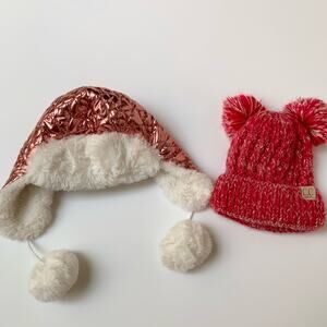 C.C Exclusive and Capelli Pink Girls Toddler hat bundle 2 Hats Set